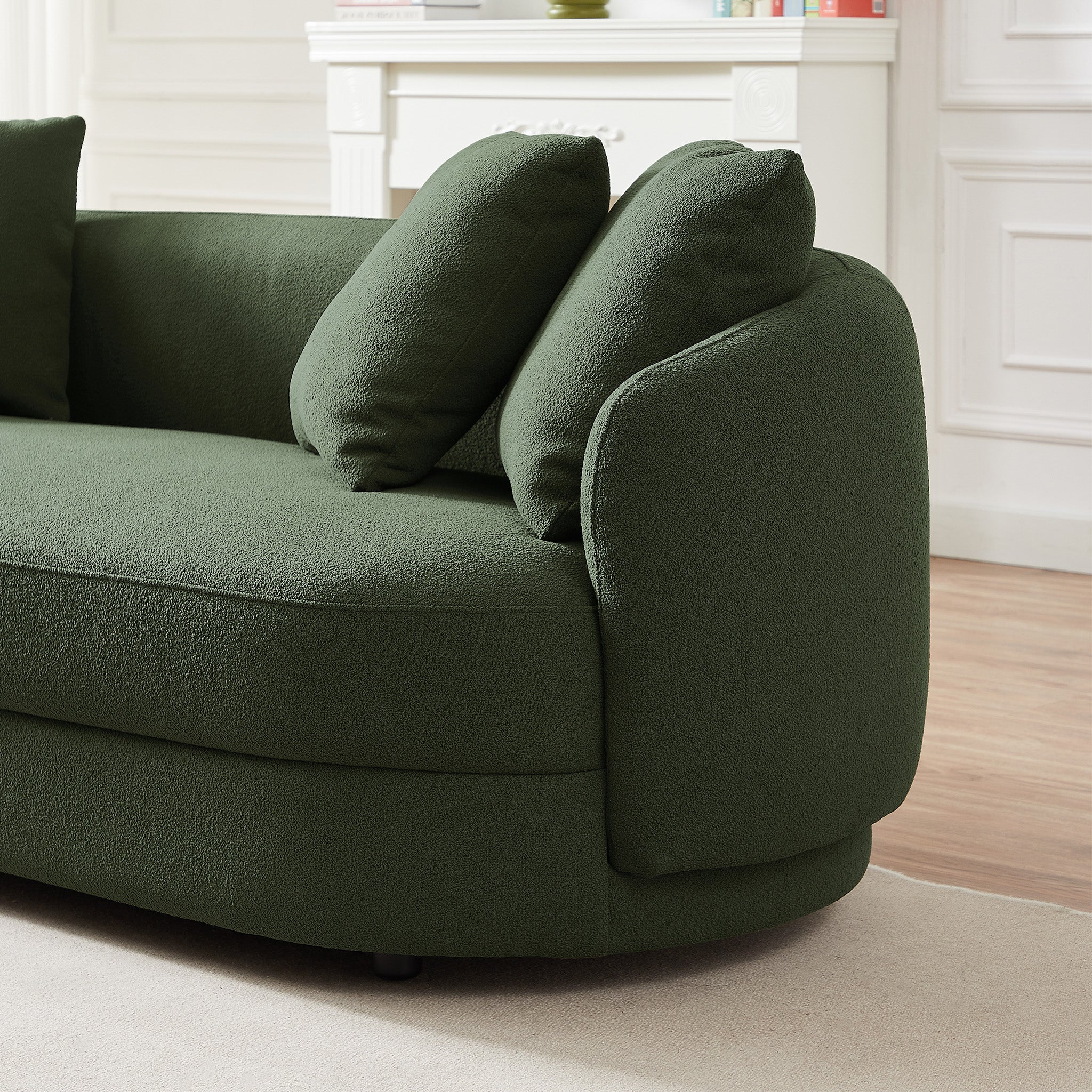 Dylan Modern Olive Green Boucle Sofa
