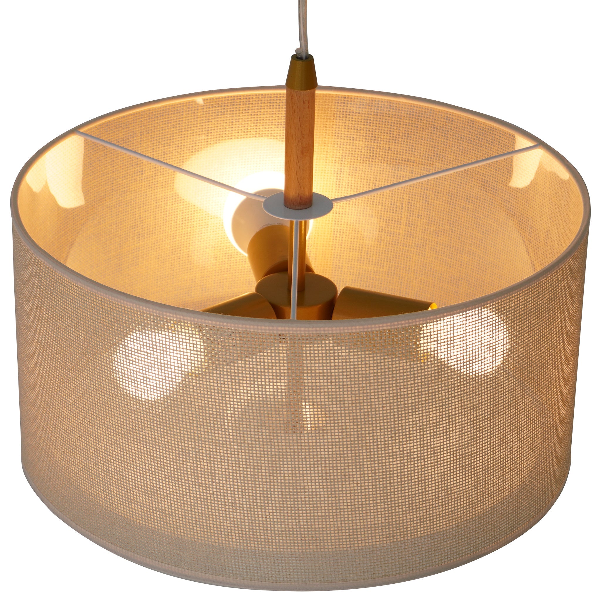 Glacier Pendant Lamp - Oak + Natural + Gold