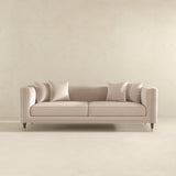 Nora Light Cream Velvet Sofa