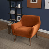 Panom Burnt Orange Velvet Lounge Chair