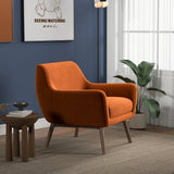 Panom Burnt Orange Velvet Lounge Chair