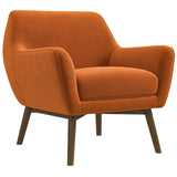 Panom Burnt Orange Velvet Lounge Chair