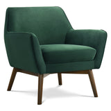 Panom Forest Green Velvet Lounge Chair