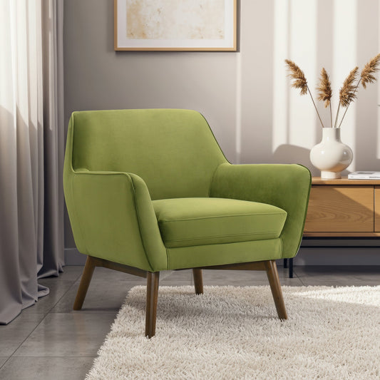 Panom Pistacho Green Velvet Lounge Chair