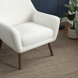 Panom White Boucle Lounge Chair