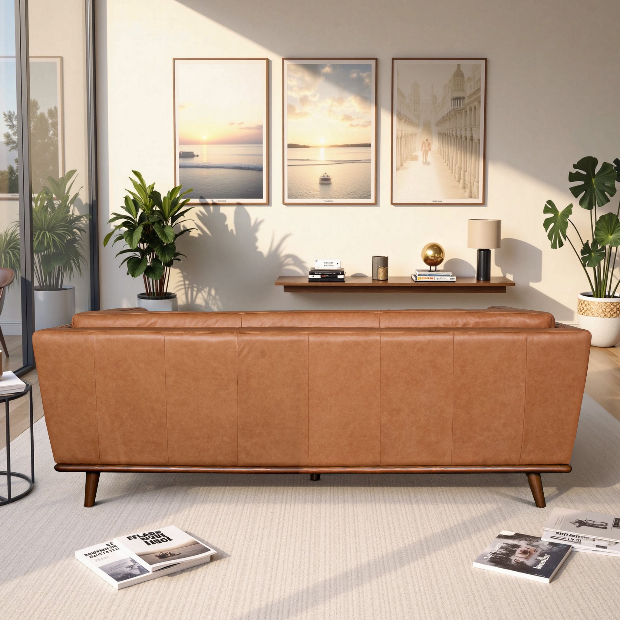 Phoenix Cognac Leather Sofa