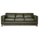 Raleigh Sustainable FSC Wood 3-Seater Top Grain Leather Sofa