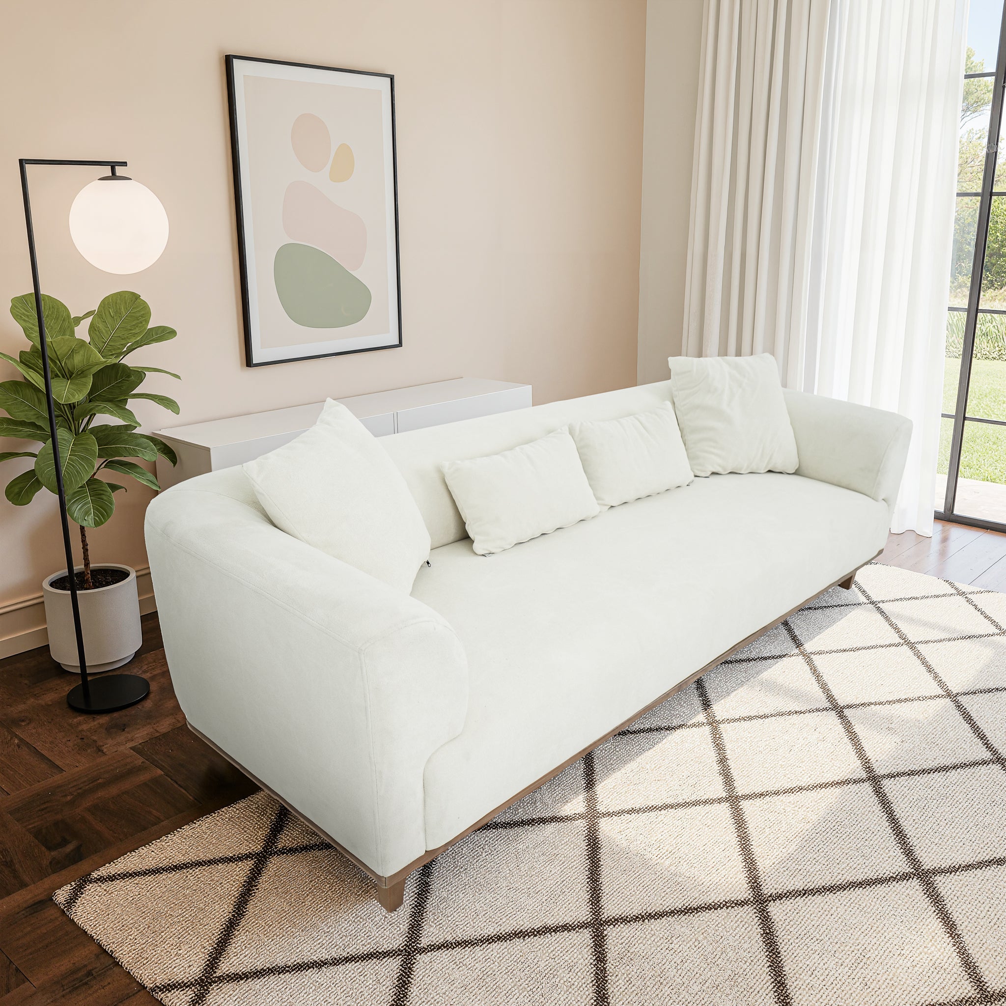 Richardson Cream Velvet Sofa