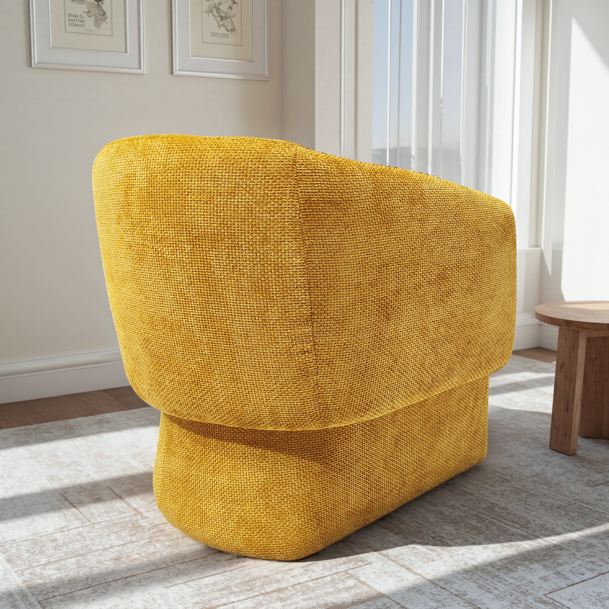 Wichita Gold Chenille Lounge Chair