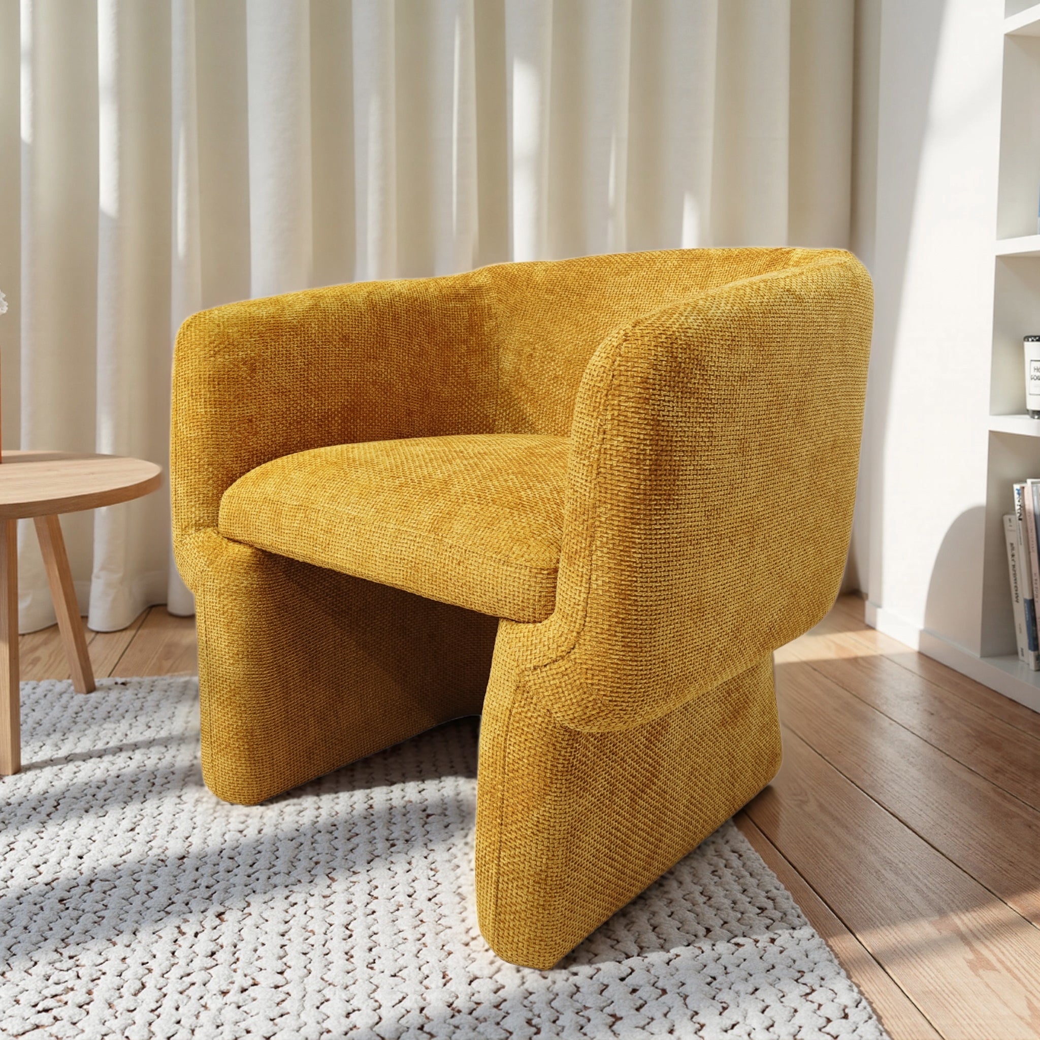 Wichita Gold Chenille Lounge Chair