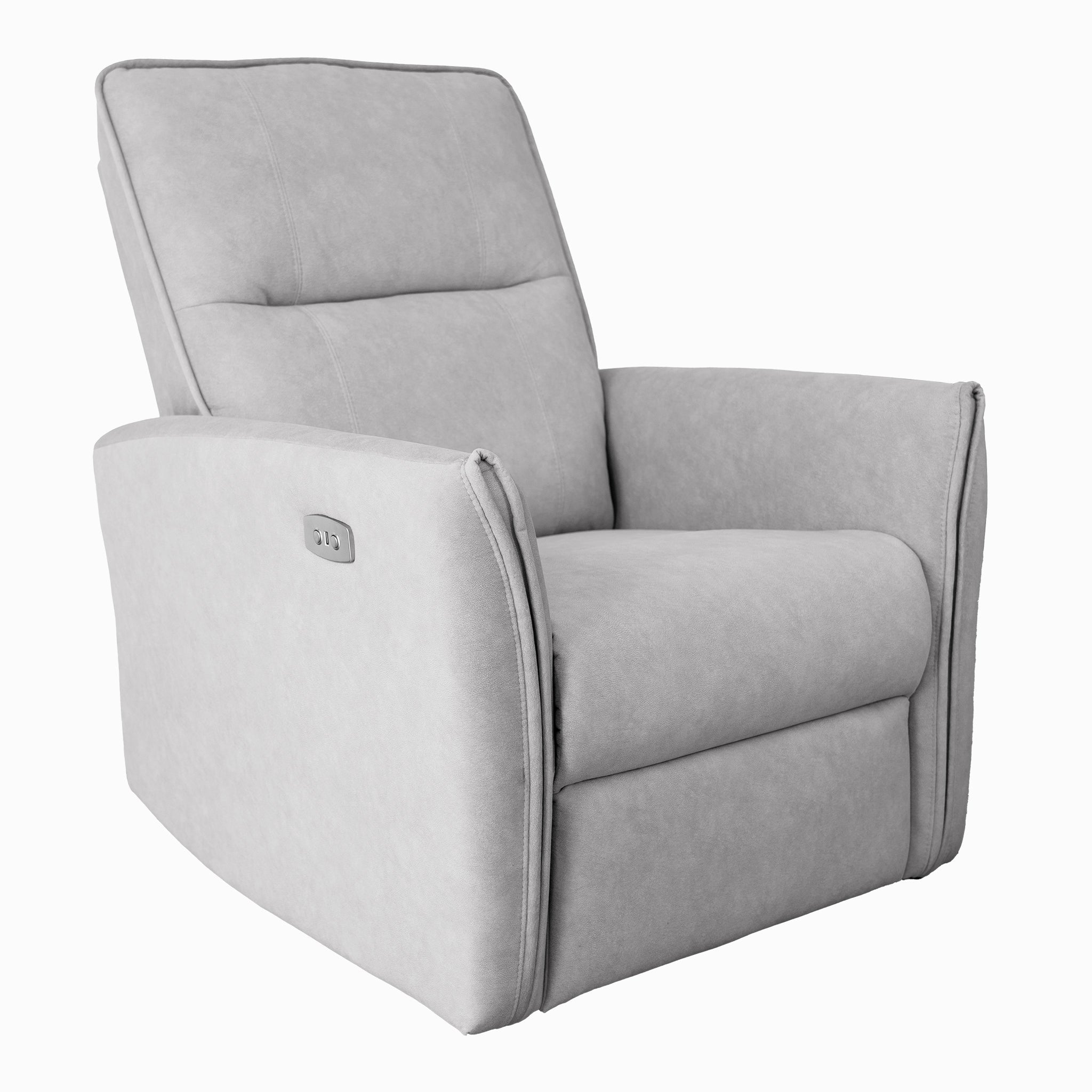 Asheville Grey Suede Recliner Chair