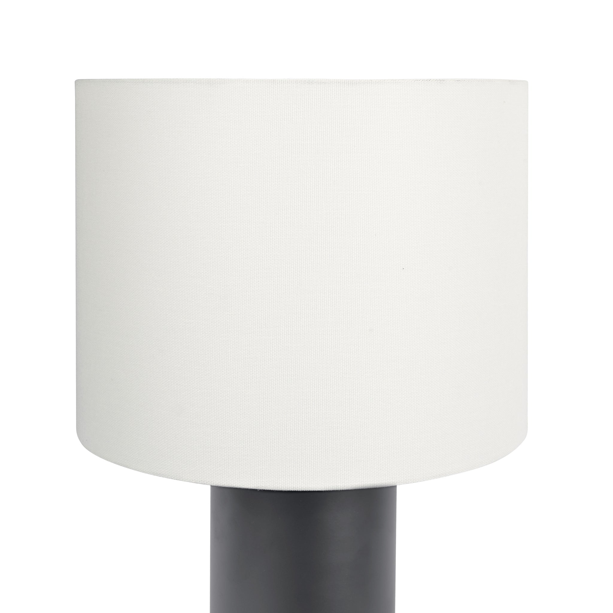 Aura Black Table Lamp with On/Off Switch Black Block Base