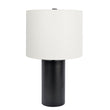 Aura Black Table Lamp with On/Off Switch Black Block Base