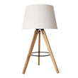 Birch Three Legged Wooden Bar Table Lamp - Natural