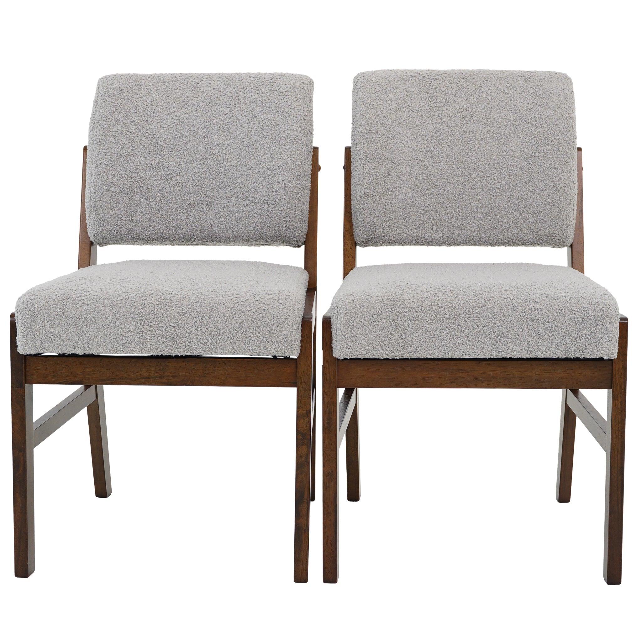 Caldwell Light Grey Boucle Dining Chair - Set of 2