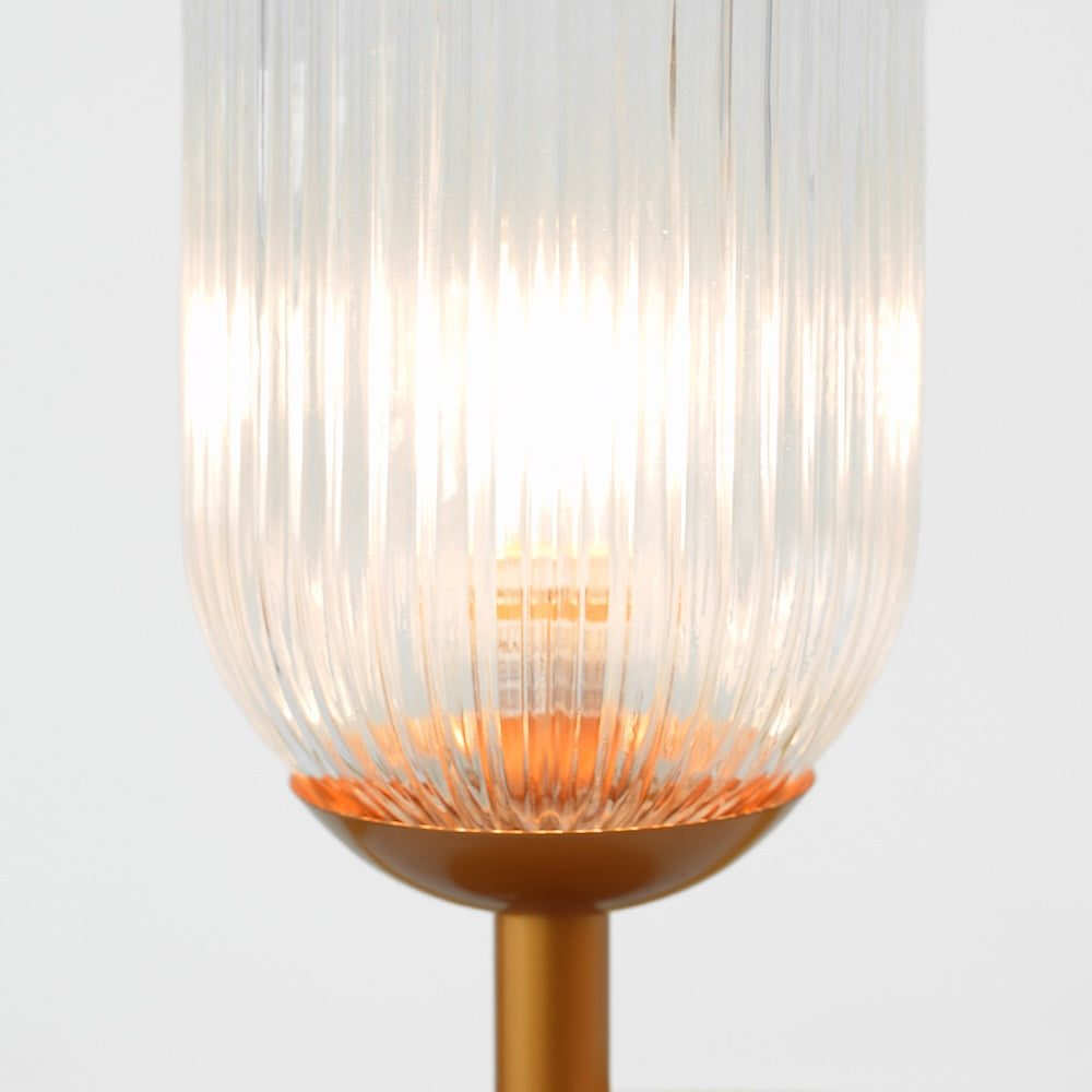 Clario Bronze Clear Glass Table Lamp