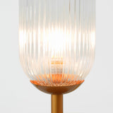 Clario Bronze Clear Glass Table Lamp