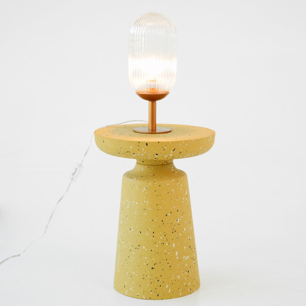 Clario Bronze Clear Glass Table Lamp