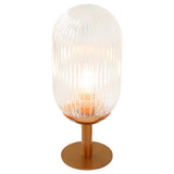 Clario Bronze Clear Glass Table Lamp