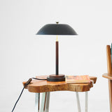 Cosmiclume Black Umbrella Shaped Table Lamp - Walnut - Bronze