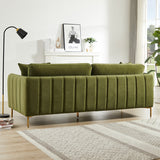 Daman Olive Green Velvet Sofa