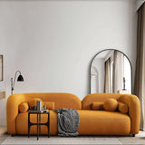 Donna Japandi Style Yellow Boucle Sofa