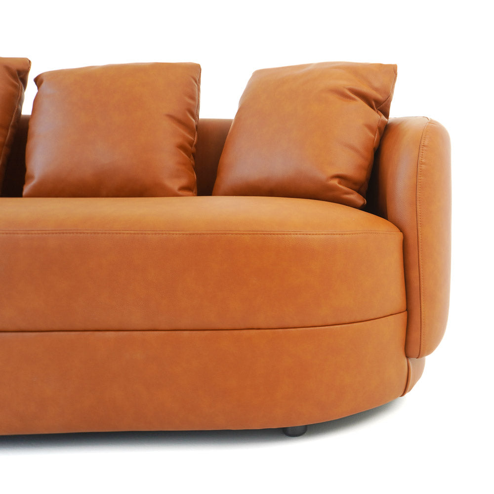 Dylan Modern Cognac Leather Sofa