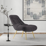 Edna Grey Boucle Lounge Chair