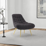 Edna Grey Boucle Lounge Chair