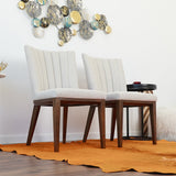 Elmwood Beige Fabric Dining Chair (Set Of 2)