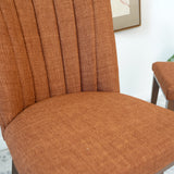 Elmwood Orange Fabric Dining Chair (Set Of 2)