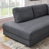 Glander Grey Fabric Left-Facing Sectional Sofa