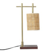 Moonstone Bamboo Lampshade Table Lamp - Dark Brown - Bronze