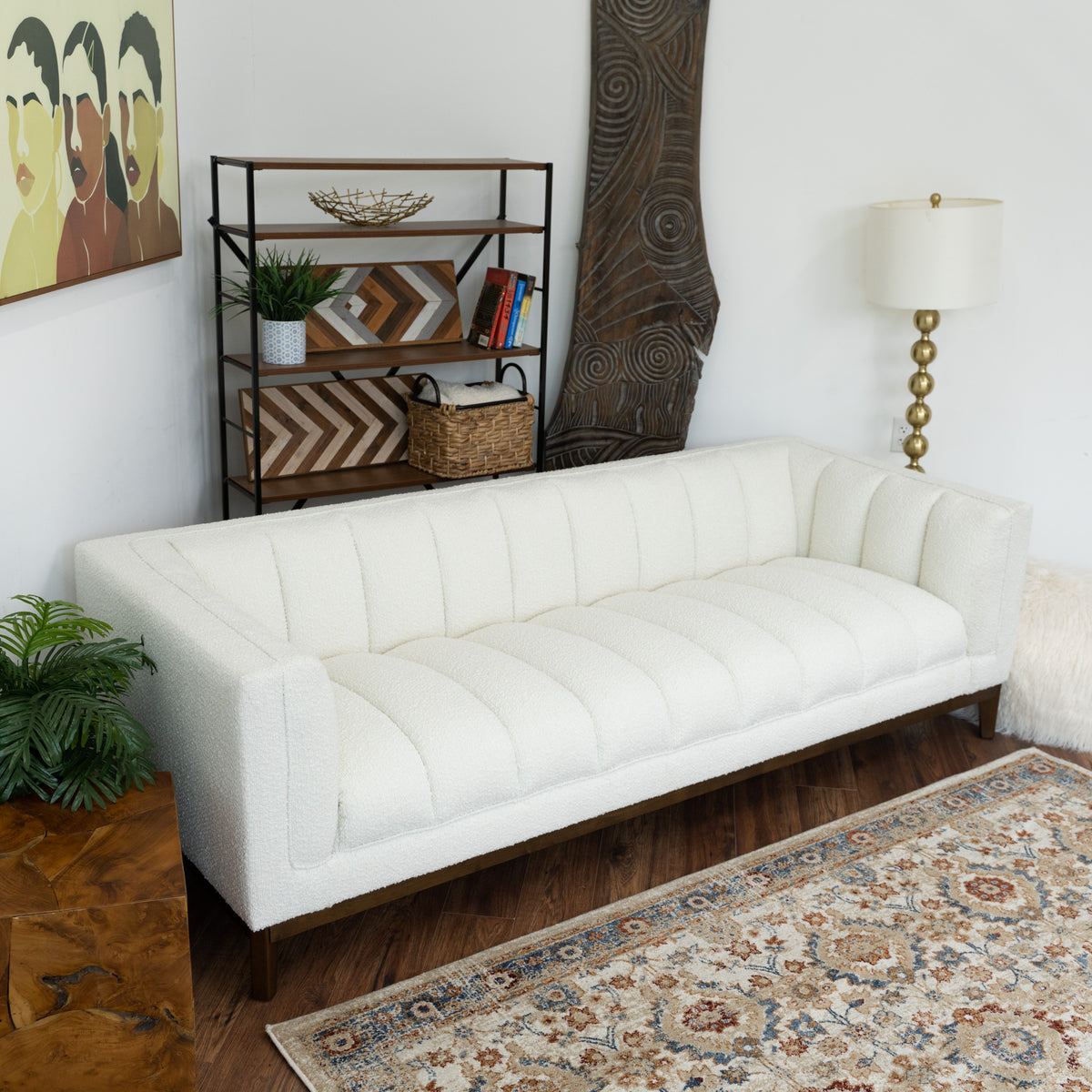 Jersey Ivory Boucle Sofa