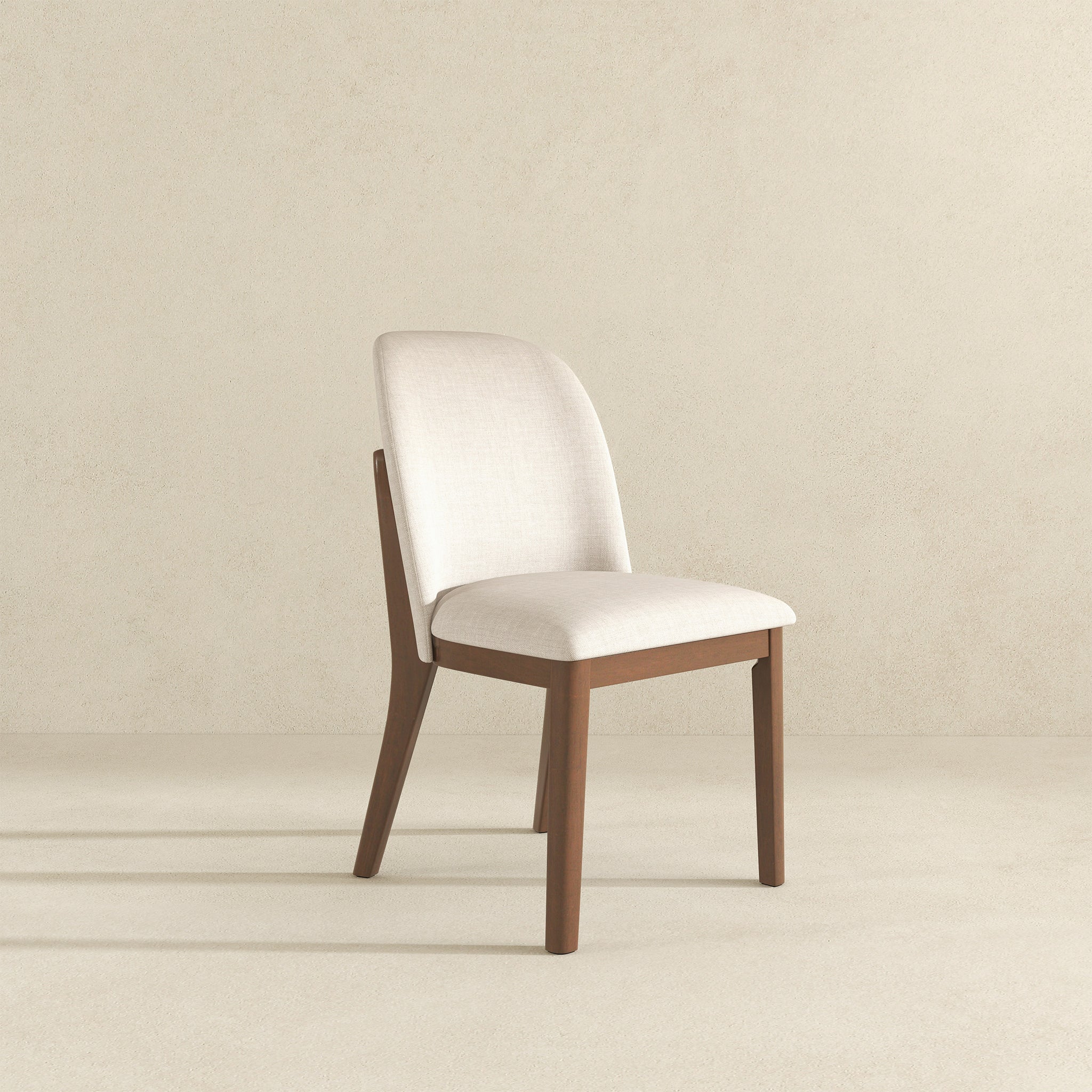 Kaitlyn Beige Fabric Dining Chair (Set Of 2)