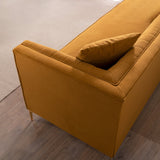 Kendra Sofa 91" (Cognac Velvet)