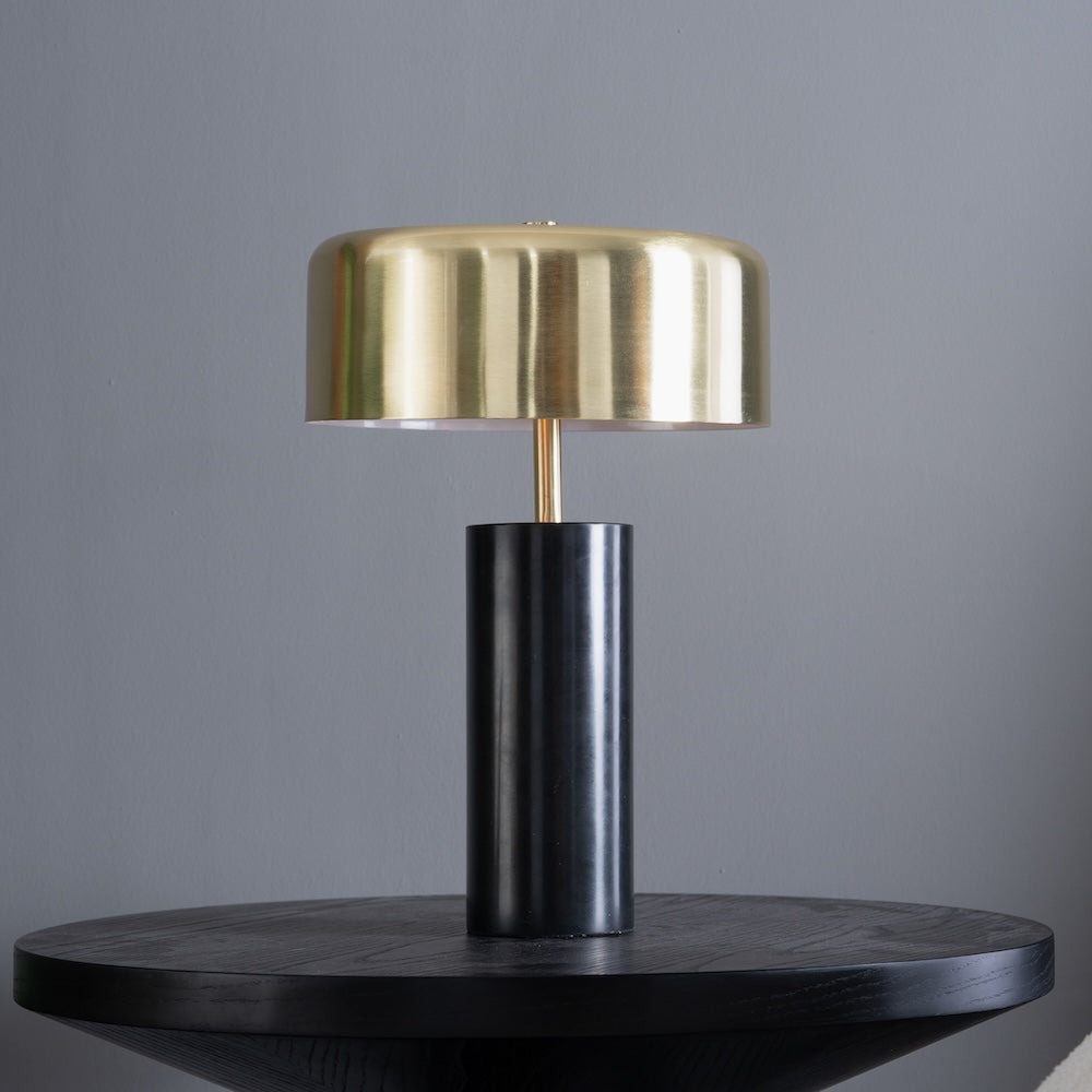 Kinetic Table Lamp - Gold outer and White inner