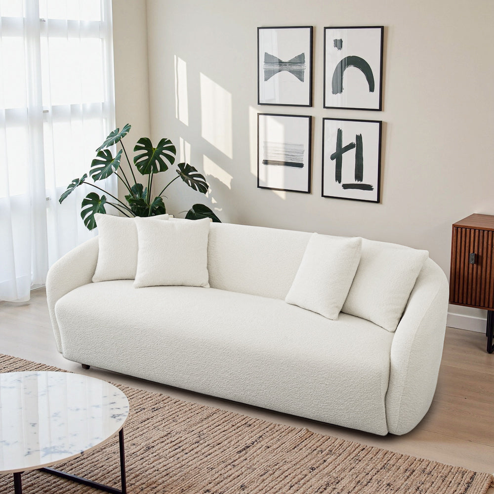 Linden Ivory Boucle Sofa