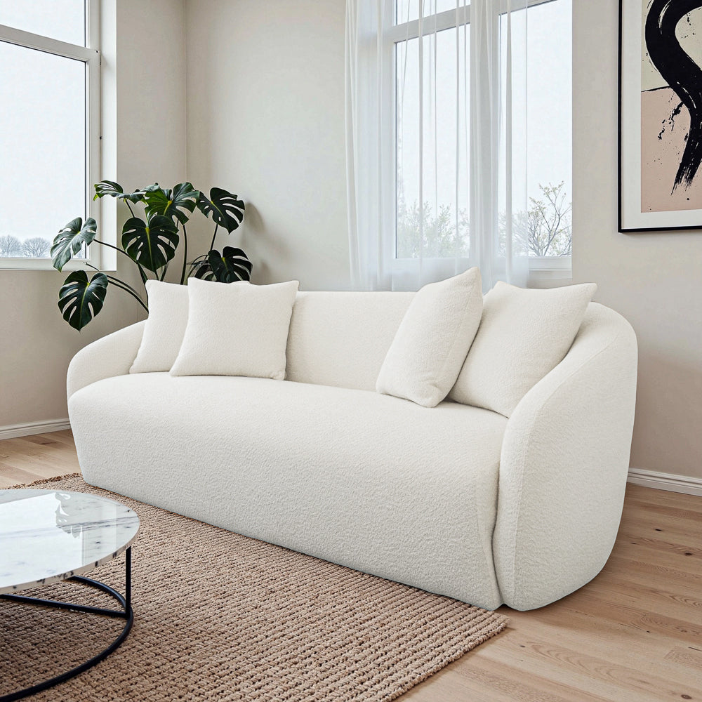 Linden Ivory Boucle Sofa