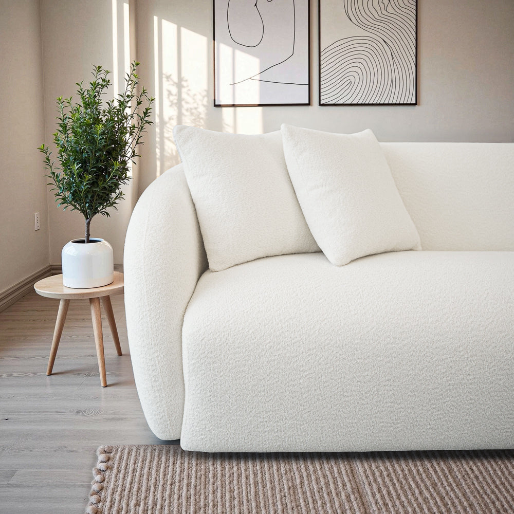 Linden Ivory Boucle Sofa
