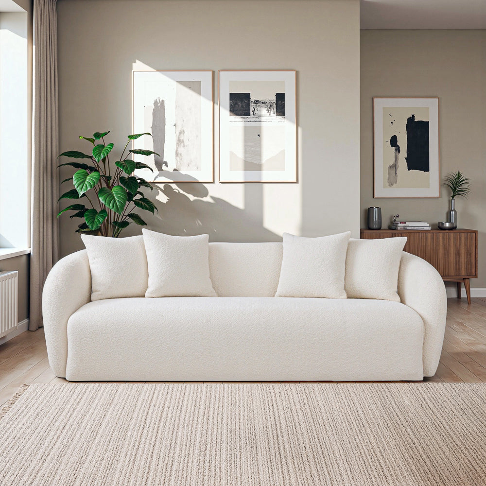 Linden Ivory Boucle Sofa
