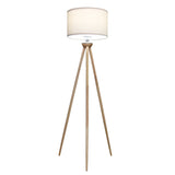 Lirios Three Legged Wooden Strip Floor Lamp - Natural
