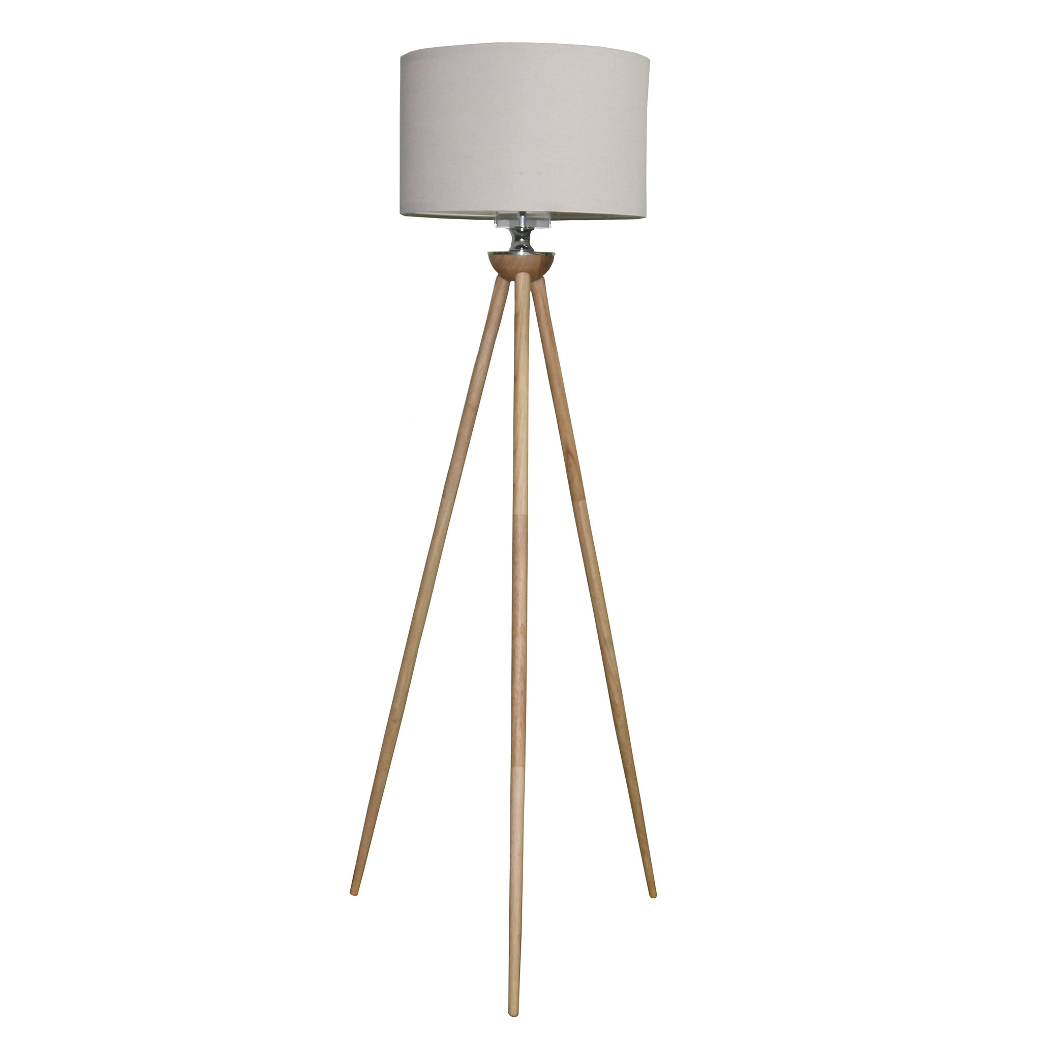Lirios Three Legged Wooden Strip Floor Lamp - Natural