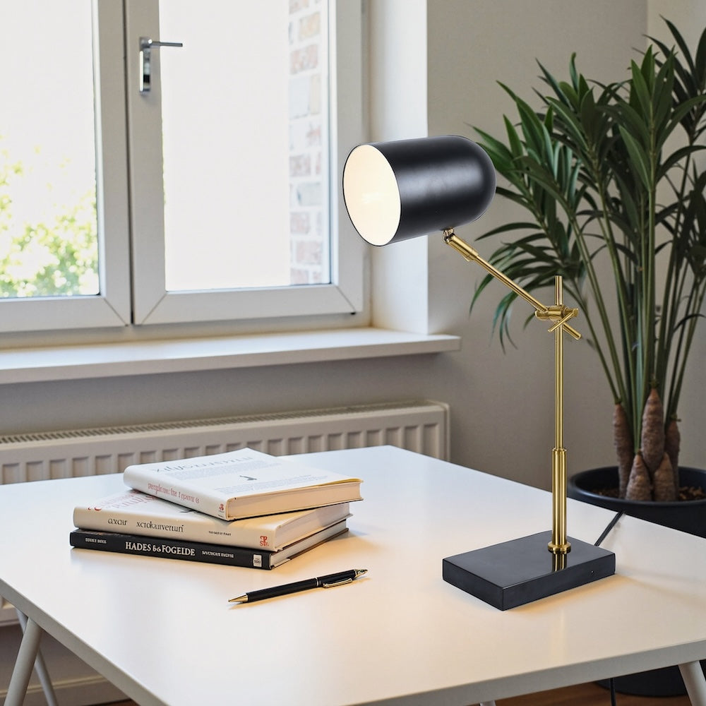Lumora Table Lamp - Black outer - White inner