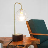 LuxeRay Simple Glass Globe Arched Table Lamp
