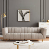 Clodine Sofa (Grey Leather)