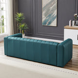 Denver Sofa (Blue Leather)