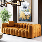 Marceille Modern Sofa Boucle Fabric Couch In Orange