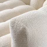 Marceille Modern Sofas Tufted Boucle Fabric In Cream