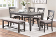 Light Grey 6-Pcs Dining Set